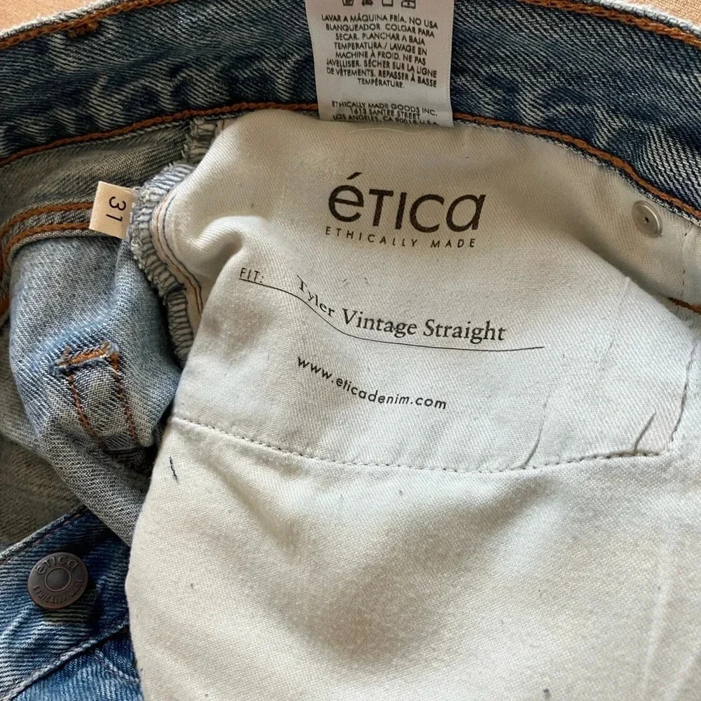 NWT Etica Tyler Vintage Current Straight Jeans ($278 retail) - Picture 10 of 11